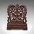 Wood Vintage Carved Book Slide, Anglo Indian, Teak, Library Stand, Colonial, Art Deco For Sale - Image 7 of 11