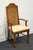Singer Furniture Solid Pecan Italian Mediterranean Style Cane Back Dining Arm Chair For Sale - Image 4 of 11