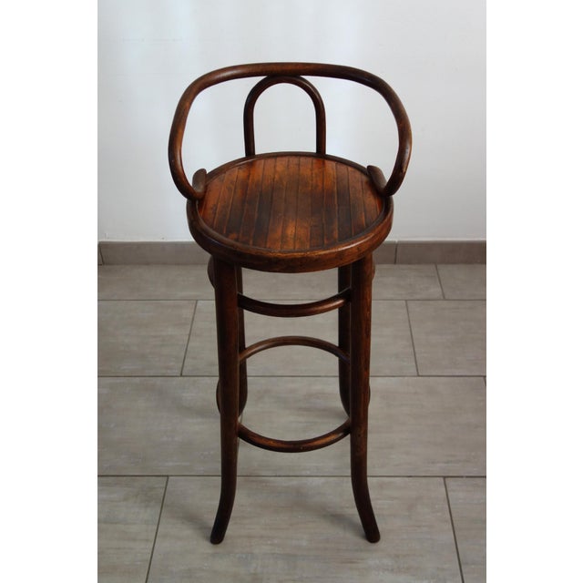 Children's High Stool in Bentwood, 1890 For Sale - Image 9 of 12