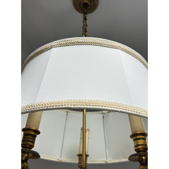 French Empire Style Bouillotte Pendant, France, 1950s For Sale - Image 11 of 13