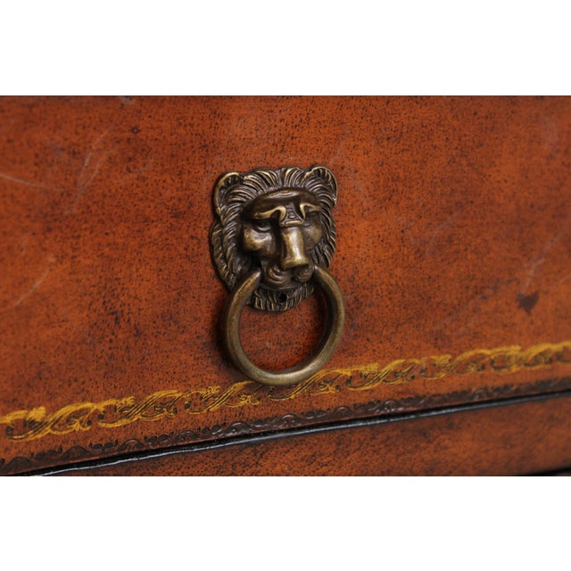 Maitland Smith Leather Wrapped Bachelors Chest For Sale - Image 10 of 12
