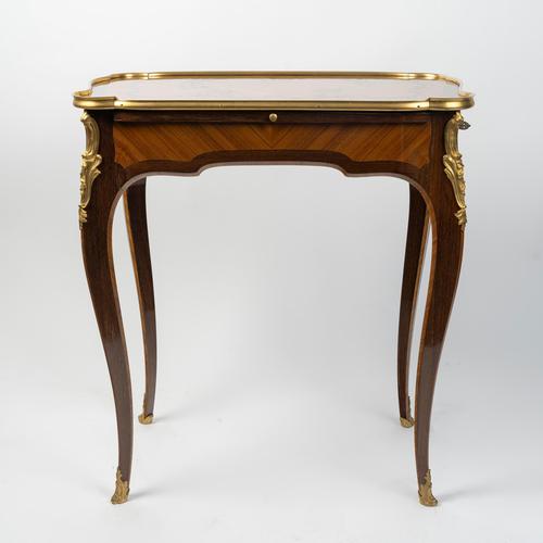 Writing desk, small desk in marquetry and gilded bronze, napoleon iii period. Small desk, writing desk from the napoleon...