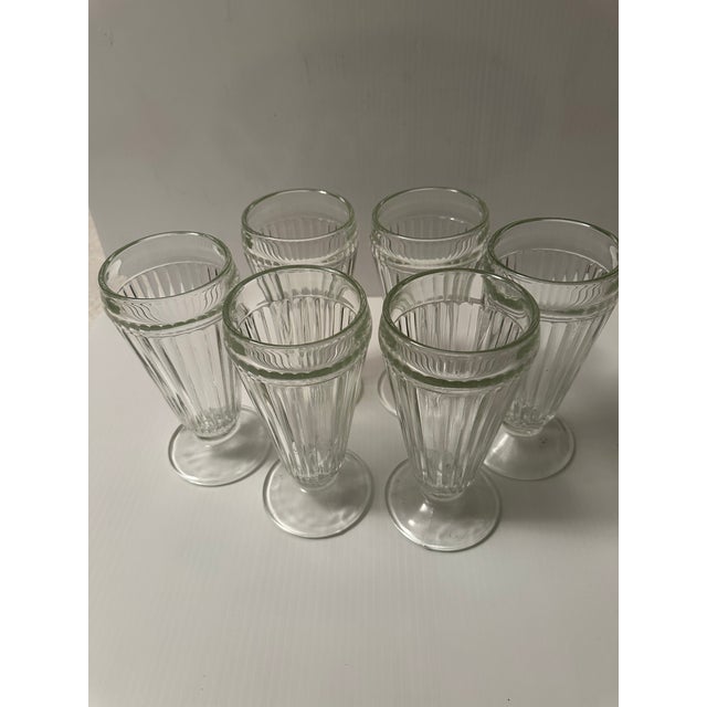 Vintage 12 ounce soda fountain/parfait glasses with pedestal bottom