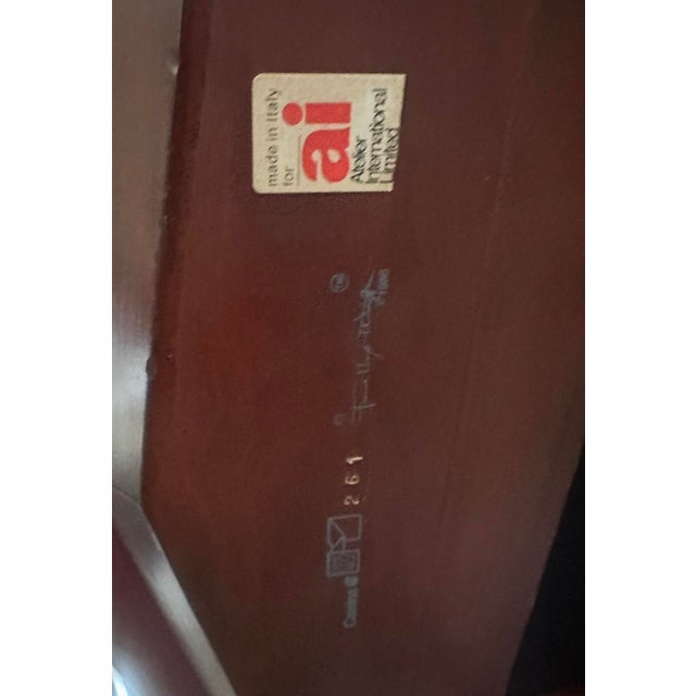 1980s Mid-Century Modern First Edition Frank Lloyd Wright Taliesin Chairs by Cassina, Numbered and Signed For Sale - Image 13 of 14