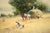 Early 20th Century Wheat Field Harvest, Early 20th Century Figurative Landscape For Sale - Image 5 of 7