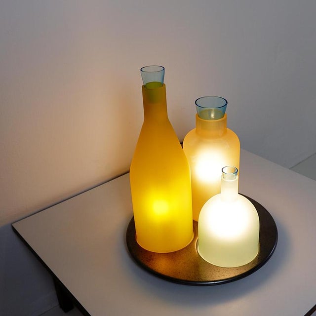 Metal Italian Bacco 1-2-3 Murano Glass Table Lamp by Gido Rasati for Itre, 1980s For Sale - Image 7 of 13