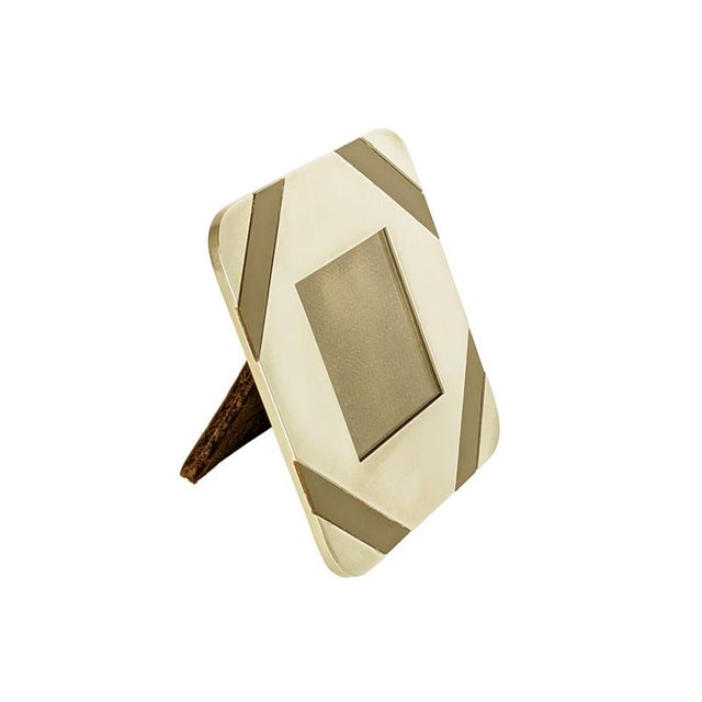 Small Italian Nickel Plated Metal & Velvet Picture Frame from Tommaso Barbi, 1970s For Sale - Image 10 of 10