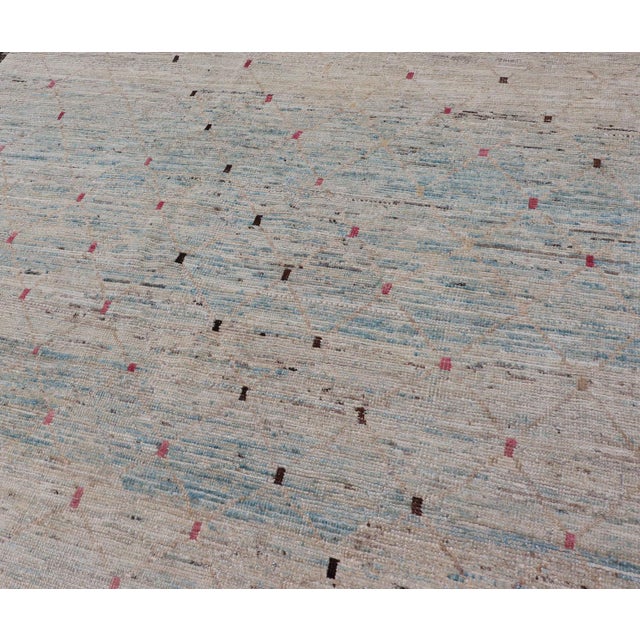 Modern Afghanistan Rug With All-Over Modern Pattern 5'10 X 9'2 For Sale - Image 11 of 14