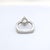 Platinum Pear Shaped Rose-Cut Diamond Ring With European Shank - Size ~3.5 For Sale In Phoenix - Image 6 of 9