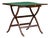 J. D. Vickery Mahogany Campaign Games Table For Sale