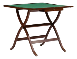 J. D. Vickery Mahogany Campaign Games Table