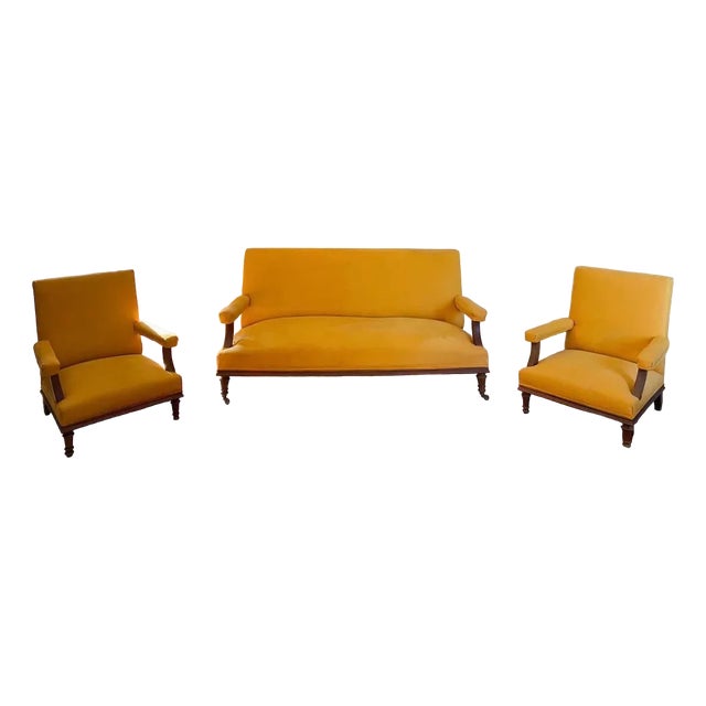 Colonial Indo-English Living Room Set, 1900, Set of 3 For Sale