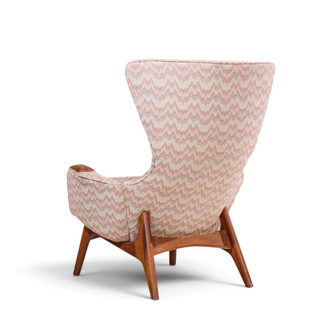 Brown Adrian Pearsall for Craft Associates 2231-C Mid Century Walnut Wingback Lounge Chairs - Pair For Sale - Image 8 of 12
