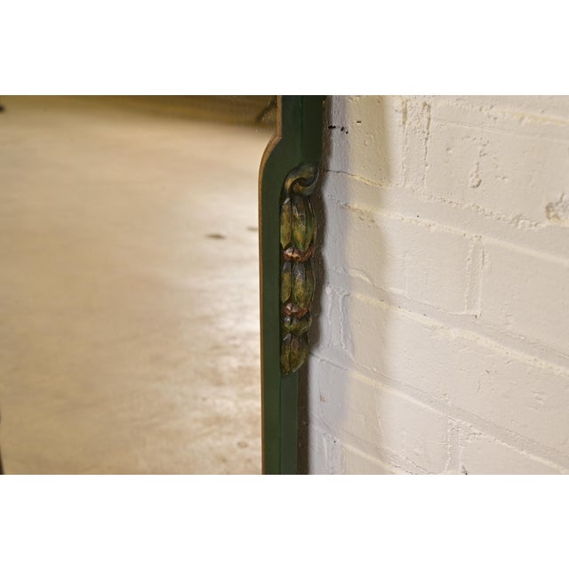 Wood Stickley Brothers Antique Early American Country Cottage Green Lacquered Wall Mirror, Circa 1920s For Sale - Image 7 of 10