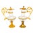 19th Century French Ormolu & Glass Ewers, Set of 2 For Sale