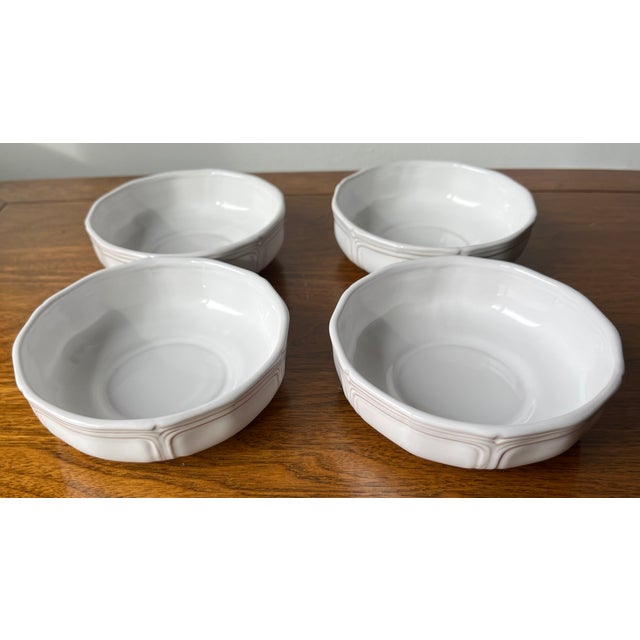 White Gien Motton French Faience Dinnerware-8 Place Settings + Serving Pieces For Sale - Image 8 of 14