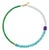 Turquoise Lapis Color Block Necklace For Sale