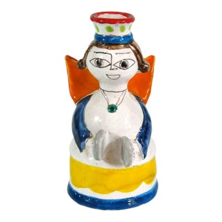 Desimone Figural Angel With Cymbals Candle Holder For Sale