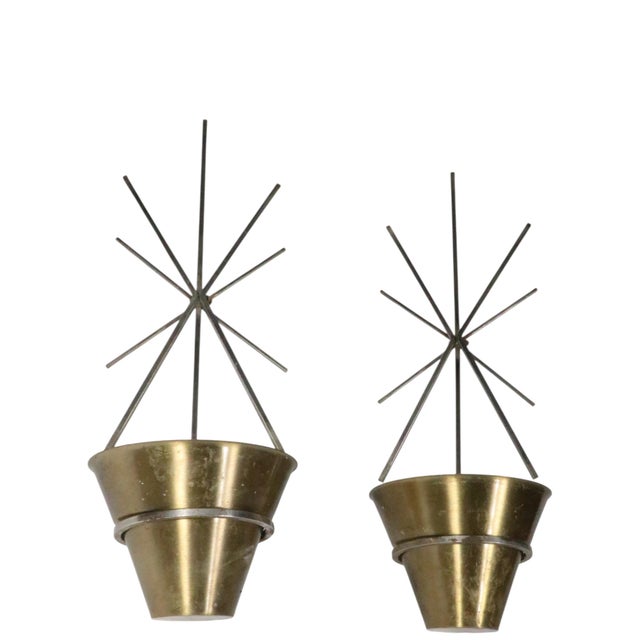 Pr. Mid 20th Century Starburst Wall Hanging Planters by Planter Inc. Chicago For Sale - Image 16 of 18