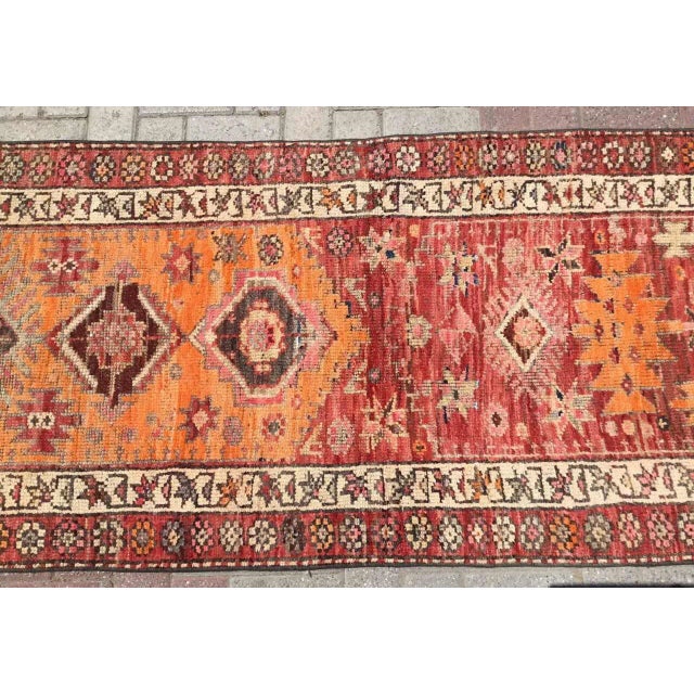 Traditional Vintage Kurdish Rug Runner - 33" X 183" For Sale - Image 3 of 10