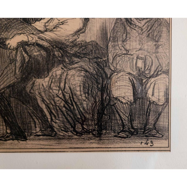 19th Century French Lithograph Print "En Chemin De Fer" by Honore Daumier For Sale - Image 10 of 15
