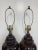 Pair Vintage Brown Ceramic Ginger Jar Table Lamps Hollywood Regency MCM Style For Sale - Image 4 of 16