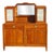 Vintage Oak Buffet with Sentry Boxes and Mirror For Sale