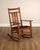 High Quality American Made Solid Oak Wood Rocker with Custom Upholstered Seat, #54 Finish