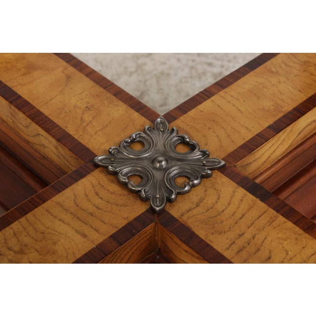 Maitland Smith Round Art Deco Burl Wood End Table For Sale - Image 9 of 18