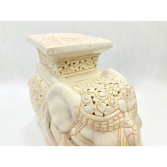 Vintage Ceramic Elephant Flower Stand, 20th Century For Sale - Image 4 of 11
