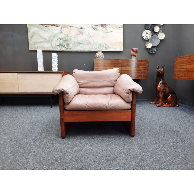 Mid-Century Modern Danish Teak and Leather Armchair by Mikael Laursen, 1970s For Sale - Image 3 of 11