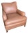 Vintage Salmon Pink Hancock & Moore Leather Lounge Chair For Sale