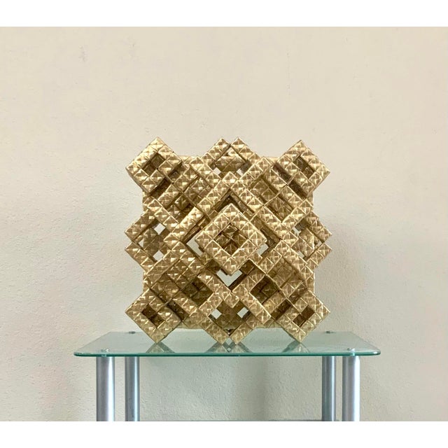 Cubic Fusion Octahedral Pyramid, Original Abstract Sculpture by Vance Houston For Sale - Image 9 of 9