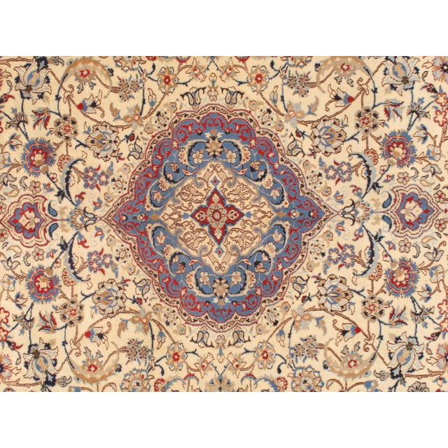 Pasargad DC Fine Hand Knotted Vintage Nain Rug For Sale - Image 4 of 7