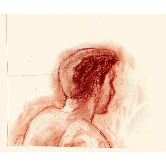 Figure of a male paper from the estate of Northwest School artist Neil Meitzler (1930 - 2009). Unsigned, estate stamp on...