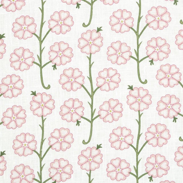 Schumacher SAMPLE - Schumacher x Neisha Crosland Gardenia Fabric In Rose For Sale - Image 4 of 4