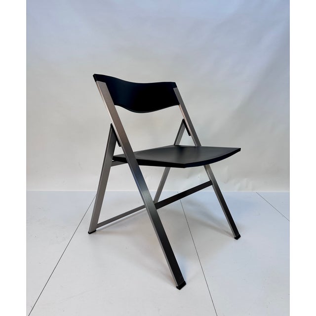 Model P08 Folding Chairs in Stainless Steel and Nylon by Justus Kolberg for Tecno, Italy, 1991, Set of 2 For Sale - Image 10 of 15