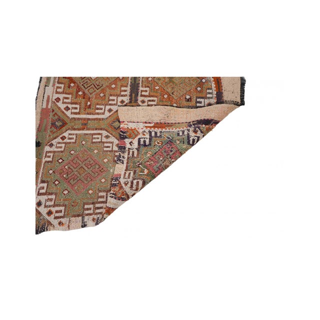 1960s Small Vintage Embroidered Kilim Rug - 2`7″ X 4`5″ Ft. For Sale - Image 5 of 6