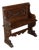 Italian 19th Century Walnut Hall Bench with Carved Back and Large Volutes For Sale