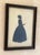 19th century English silhouette with gold gilding details in original antique frame.