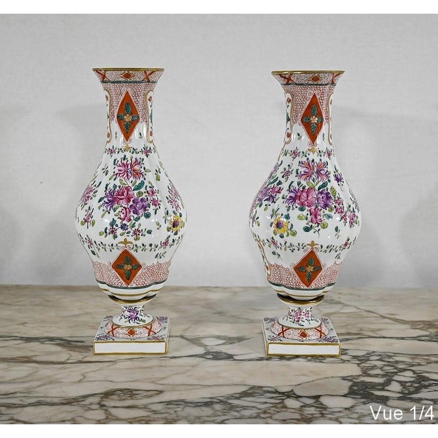19th Century Vases from Samson, Set of 2 For Sale - Image 4 of 18
