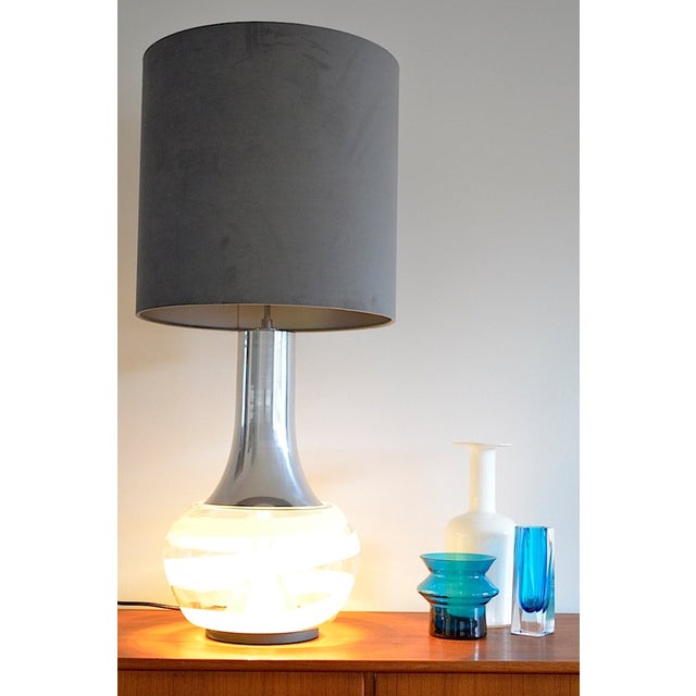 Glass Large Glass Table Lamp from Doria Leuchten, 1970s For Sale - Image 7 of 14