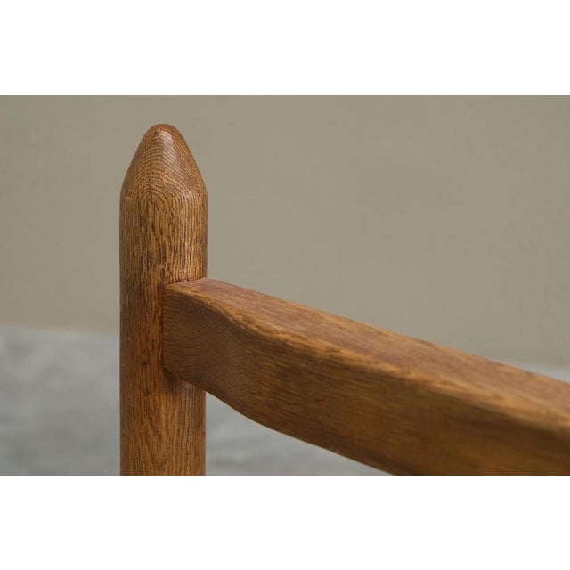 Brown Vintage French Lounge Chairs in Oak, 1950s, Set of 2 For Sale - Image 8 of 17