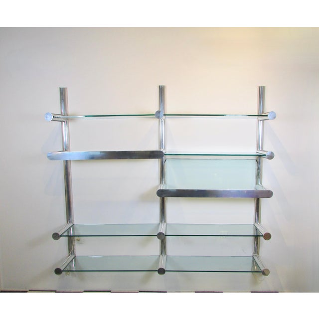 Mid 20th Century Janet Schweitzer for Pace Polished Aluminum Obra Wall Mount Shelving System For Sale - Image 12 of 12