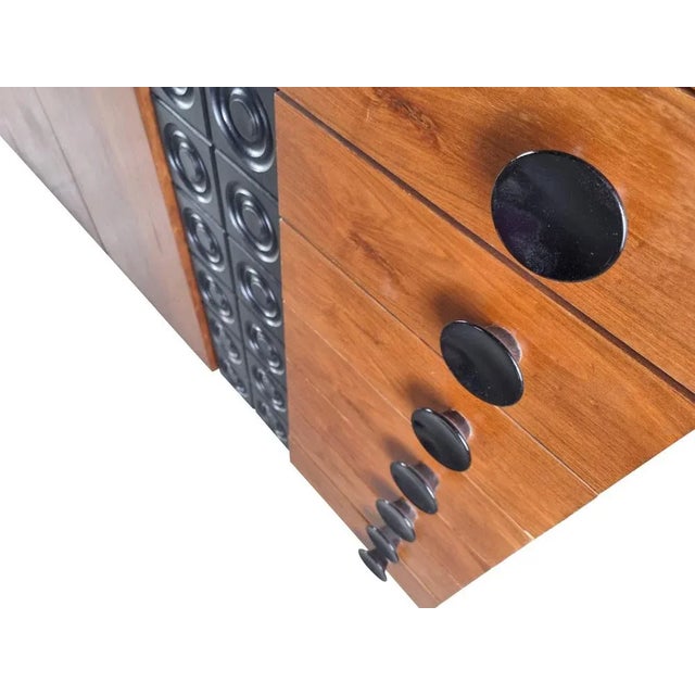 Wood Vintage Brutalist Highboard, 1970s For Sale - Image 7 of 9