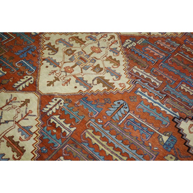Persian Early 20th Century Rustic Persian Bakshaish Tribal Room Size Rug For Sale - Image 3 of 6
