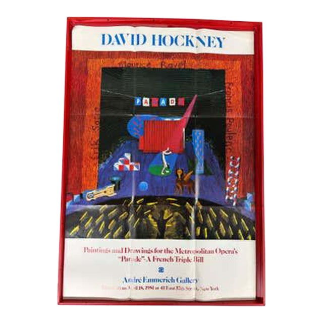 Late 20th Century David Hockney Exhibition Poster For Sale