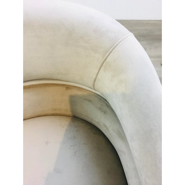 Caracole Caracole Signature Modern Gray Velvet Arm Chair For Sale - Image 4 of 7