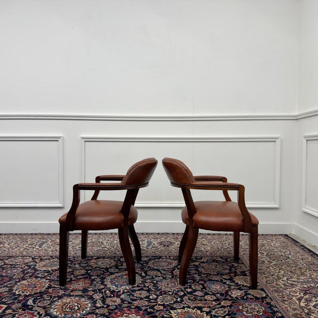 English Desk Chairs, Set of 2 For Sale - Image 4 of 10