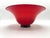 A venini vase from the anni thirties series in red. it is a blown glass piece made in 1989, as can be seen from the...